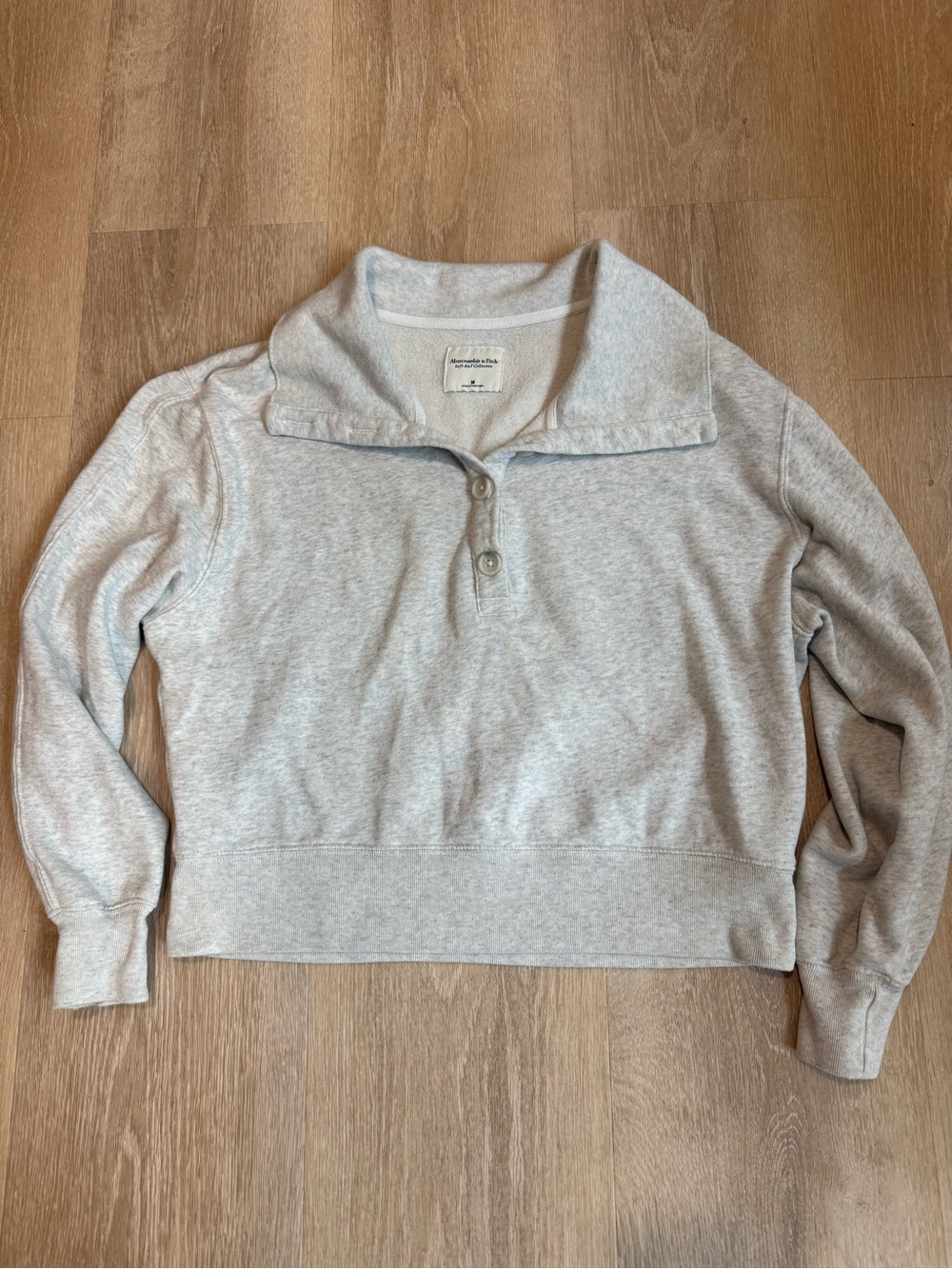 Abercrombie & Fitch Soft A&F Collection Light Heather Gray Pullover Sweatshirt